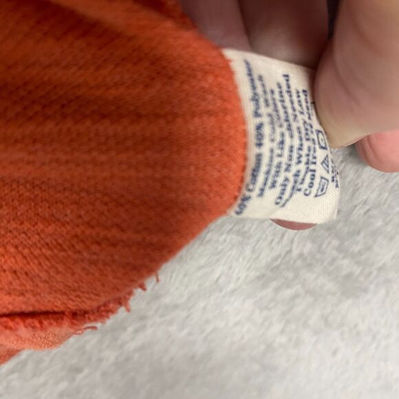 The Normal Brand Shirt Mens Medium Orange Quarter Zip Mock Neck Cotton Active - Picture 7 of 9